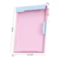 Scatola di archiviazione per test studenteschi in plastica rosa trasparente con manico. - rosa scuro