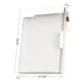 Scatola di archiviazione per documenti in plastica trasparente, organizer portatile per esami. - Bianco