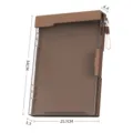 Scatola porta documenti in plastica trasparente con coperchio e maniglia per archiviare file. - Caffè