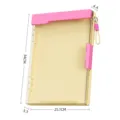 Scatola di conservazione per carta trasparente in plastica con manico rosa e raccoglitore. - Giallo