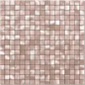 Vista macro de adhesivo de pared de mosaico metálico de oro rosa cepillado - Serie Mosaico (Oro Rosa)
