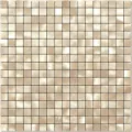 Detalle de pegatina de pared de mosaico de metal dorado cepillado con textura 3D para decoración - Serie Mosaico (Oro Champán)