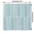 Adesivo murale in piastrelle 3D verde azzurro chiaro, formato 12x12 pollici per decori. - Verde Ciano Chiaro (YJC0189) / 1 Pezzo/Confezione