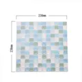 Adesivo Murale Mosaico 3D Piastrella Autoadesiva Staccare e Incollare 236x236mm Casa - Stile Multicolore Blu Verde (YJC0005)