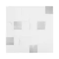 Pannello adesivo piastrelle mosaico quadrato finitura marmo metallo per decorazione fai da te. - Stile a Quadri Argento (YSL018) / 305*305mm