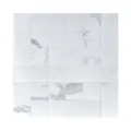 Square marble mosaic wall tile sticker, self-adhesive waterproof PVC panel for home decor. - White Plaid Style (YSL024) / 305*305mm