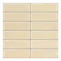 Piastrelle da parete adesive beige in 3D per la decorazione della cucina moderna. - Stile Griglia Rettangolare (YJCH02) / Beige