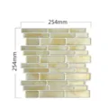 Adesivo per piastrelle da parete 3D in marmo beige giallo impermeabile 254x254mm - Stile Marmo Beige (YJC0075Y)