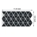 Adesivi murali autoadesivi con motivo a triangolo nero, dimensioni 11,8 x 5,9 pollici, impermeabili - Triangolo Geometrico (YJC0114) / 1 Pezzo/Confezione / Nero