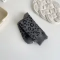 Graue Leopardenmuster mittelhohe Wollsocken, dicker warmer Retro-Winterstil kuschelige Strümpfe. - 35-39 / Dunkelgrau