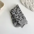 Graue Leo-Muster Wadenstrümpfe für Damen, gemütliche warme Winterstrümpfe Stricksocken Alltags. - 35-39 / Hellgrau