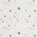 Seamless terrazzo pattern floor sticker with colorful stone chips on light background - Off-White (DM007) / 200mm x 200mm