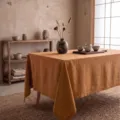 Terrakotta-farbene gewaschene Baumwolle Tischdecke rechteckig für das Esszimmer - 100x135cm / Ziegelrot