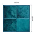sticker mural carrelage 3d autocollant imperméable marbre bleu carré déco 229x229mm - Style Motif Marbre Bleu Foncé (YJC0215) / 1 Pièce/Paquet