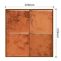 Autocollant mural 3D étanche, motif marbre marron, autocollant de carrelage 229x229mm. - Style Motif Marbre Brun (YJC0217) / 1 Pièce/Paquet