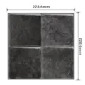 Adhesivo de pared 3d textura marmol negro panel de azulejo impermeable de 228.6mm. - Estilo Patrón de Mármol Negro (YJC0231) / 1 Pieza/Paquete