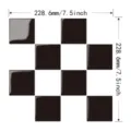 Adhesivo de pared a cuadros blanco y negro pegatina de azulejos 3D impermeable decor - Estilo Mármol de Rejilla Blanco Negro 3D (YJC0453) / 1 Pieza/Paquete