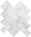 Azulejo de mosaico 3D autoadhesivo en espiga de grano de madera blanca para baño - Serie Espiga (Veta de Madera 4)