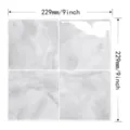 Adhesivo de pared 3d textura mármol autoadhesivo impermeable decoración hogar baldosa cuadrada 9 - Estilo 3D de Cuatro Rejillas con Patrón de Mármol (YJC0464) / 1 Pieza/Paquete