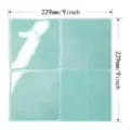 Adhesivo de pared 3D verde azulejo autoadhesivo 229x229mm impermeable decoración - Estilo 3D de Mosaico Geométrico Azul Verde Claro (YJC0441) / 1 Pieza/Paquete