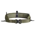 Detail of olive tactical Molle battle belt with metal buckle and mesh padding - Waist Seal And Belt Set / Green