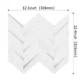 Pannello murale in metallo 3D adesivo mosaico chevron piastrella cucina 30x31cm - 308*315mm / Stile Chevron Bianco Argento (YLS026)
