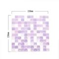 adesivo 3d mosaico adesivo da parete impermeabile cucina piastrelle 236x236mm - Stile Quadri Mosaico Viola (YJC0006)