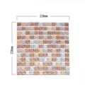 Adesivo murale piastrelle mosaico 3D impermeabile antiolio arredo cucina 236x236mm - Stile Metallico Marrone Beige (YJC0013)