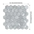 Self-adhesive hexagonal metal marble mosaic wall tile waterproof bathroom kitchen decor - YSL015 Hexagon Abstract Stone (313*305mm)