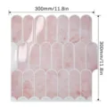 Adhesivo de pared escama de pez mármol rosa 300x300mm impermeable cocina baño - Escamas de Pescado Mármol Rosa / YJC0222