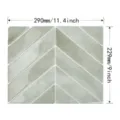 Adesivo murale per piastrelle cucina e bagno, vinile impermeabile spina di pesce. - Stile Lisca di Pesce Verde Grigio (YJC0272) / 290x229mm