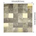 Square 12x12 inch self-adhesive wall tile mosaic panel for indoor DIY home renovation decor. - Classic Plaid Style (50507) / 305*305mm