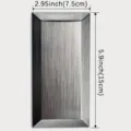 Piastrella metallica 3D autoadesiva, finitura argento spazzolato, 2,95x5,9 pollici - 152x75mm / Argento