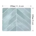 Adesivo per piastrelle murali a spina di pesce, vinile impermeabile per cucina e bagno. - Stile Lisca di Pesce Verde (YJC0273) / 290x229mm
