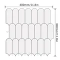 3D Autoadhesivo Pegatina de Azulejos de Pared Impermeable Cocina Baño 300x300mm - Escamas de Pescado Blancas / YJC0237