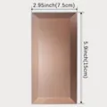 Piastrella da parete 3D in metallo autoadesiva con finitura oro rosa spazzolato - 152x75mm / Oro