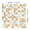 Self-adhesive epoxy mosaic wall tile sticker with beige and marble pattern 300mm - Warm Beige Yellow Texture (YJC0459)