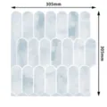 Azulejos Adhesivos 3D Marmol Azul Pegatina de Pared Impermeable Cocina Bano Decoracion - Escamas de Pescado Mármol Azul / YJC0278
