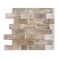 Piastrelle Adesive 3D Effetto Legno Impermeabile Cucina Paraschizzi Carta Da Parati - Stile Venatura del Legno (MY009) / 305x254mm