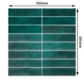 Adesivo per piastrelle 3D impermeabile per cucina bagno decorazione murale verde 305mm - Adesivi murali verde scuro YJC0280 / 1 Pezzo/Confezione