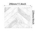 Adesivo murale marmo bianco spina di pesce piastrella impermeabile PVC 290x229mm cucina - Stile Lisca di Pesce Marmo Bianco (YJC0349)