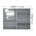 Grey 3D subway tile wall sticker sheet with dimensions 11.4 x 9 inches for kitchen decor - 3D Strip Style (YJC0178) / Glossy Gray