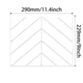 Adesivo piastrelle spina di pesce bianco impermeabile carta da parati cucina 290x229mm - Stile Lisca di Pesce Bianco 3D (YJC0351)