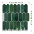 Azulejos adhesivos de pared con escamas de pescado verdes impermeables cocina y baño - Escamas de Pescado Mármol Verde / YJC0266