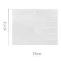 White 3D self-adhesive waterproof tile sticker for kitchen and bathroom, 23x29cm size - White Brick Style (YJC0203)