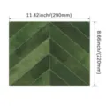 Adesivo murale piastrella spina di pesce verde impermeabile per cucina 290x220mm - Stile Lisca di Pesce Verde Retrò (YJC0352)