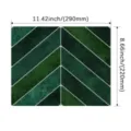 Adesivo murale per piastrelle verde spina di pesce impermeabile cucina 290x220mm - Stile Lisca di Pesce Marmo Verde Scuro (YJC0353)