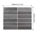 Grey self-adhesive subway tiles for kitchen backsplash, size 290x229mm wall decor - Glossy Tile Style (YJC0235)