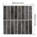 3D Fliesenaufkleber Selbstklebend Wasserdicht Wandaufkleber Dunkelgrau 300x300mm - YJC0287 Kit-Kat-Wandaufkleber in Hellgrau / 1 Stück/Packung