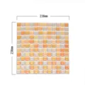 Adesivo murale piastrelle 3D resina impermeabile cucina paraschizzi 236x236mm - Stile Mosaico Marmo (YJC0014)